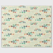 Die Höhlen-Lampenschirm des Vaters (blau) Geschenkpapier (Flach)