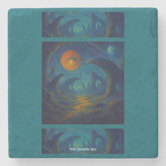 Die Höhlen-Sky Steinuntersetzer (Vorderseite)