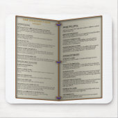 Die Höhlen-Taverne-Menü des Drachen Mousepad (Vorne)