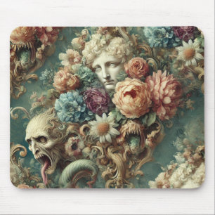 Die Höllenmotorade - gotisches Blumendesign Mousepad