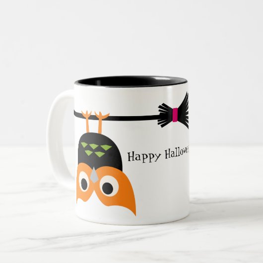 Die Höllenschale auf einer Halloween-Tasse im Zimm Zweifarbige Tasse (Vorderseite Links)