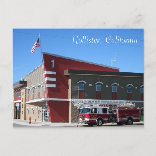 Die Hollister-Feuerwehr Postkarte (Vorderseite)