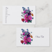 Die hollyhocks-Sammlung Visitenkarte (Vorne/Hinten)