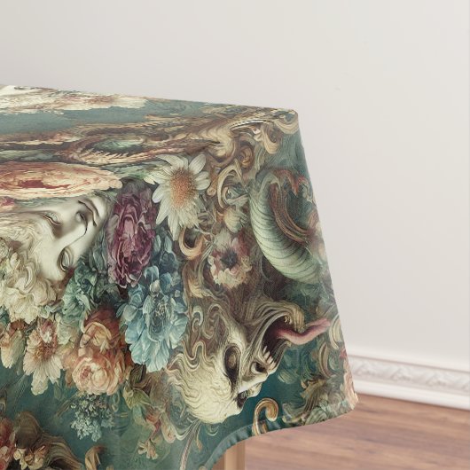 Die hölzerne Motorkade - gotisches großes Muster Tischdecke (Beispiel)