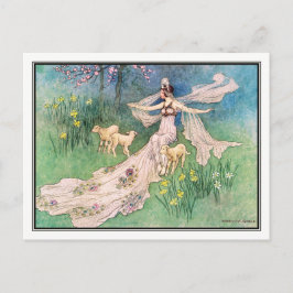 Die Holzfäller-Tochter von Warwick Goble Postkarte