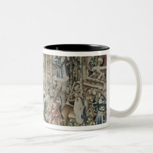 Die Holzfäller, Tournai Werkstatt Zweifarbige Tasse