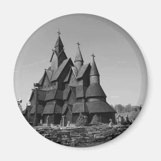 Die Holzkirchen Norwegens Magnet (Vorne)