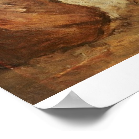 Die Holzsäger, 1848 Poster (Ecke)