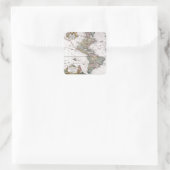 Die Homanns Heirs-Karte von Amerika Quadratischer Aufkleber (Tasche)