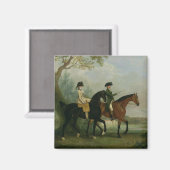 Die Hone. Marcia Pitt Riding mit ihrem Bruder, dem Magnet (Vorderseite/Rückseite)