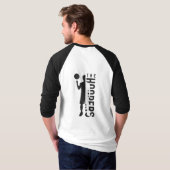 Die Hoopers | Herren-3/4-Sieb-Raglan T-Shirt (Schwarz voll)