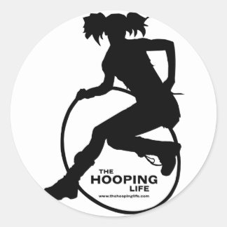 Die Hooping Life-Aufkleber Runder Aufkleber