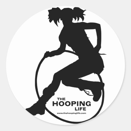 Die Hooping Life-Aufkleber Runder Aufkleber (Vorderseite)