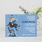 Die Hora Stuhl-Tanz-Bar-Schläger Mitzvah Einladung (Stehend Vorderseite)