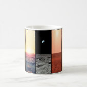 Die Horizonte von Venus-Erde Moon Mars und Titanen Kaffeetasse (Mittel)