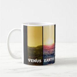 Die Horizonte von Venus-Erde Moon Mars und Titanen Kaffeetasse