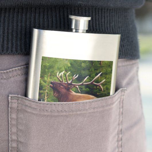 Die Hornist-Elche Stier Flachmann (Beispiel)