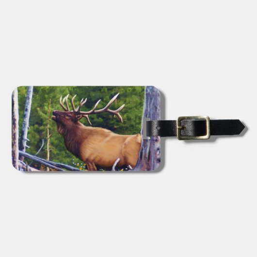 Die Hornist-Elche Stier Gepäckanhänger (Vorderseite horizontal)