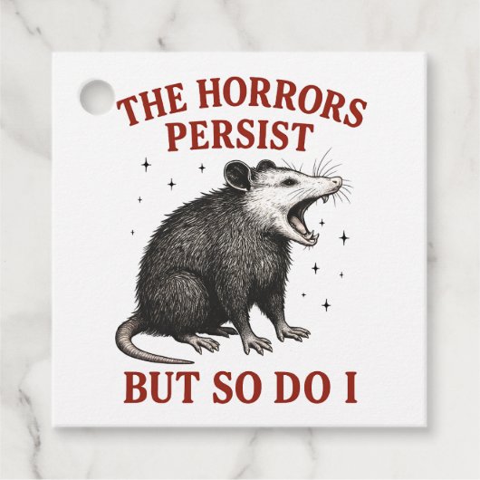 Die Horror bestehen fort, aber ich auch Geschenkanhänger (Vorderseite)