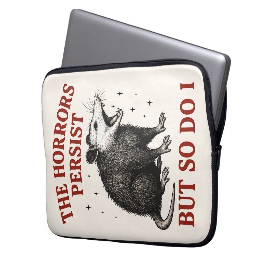 Die Horror bestehen fort, aber ich auch Laptopschutzhülle (Vorderseite Links)