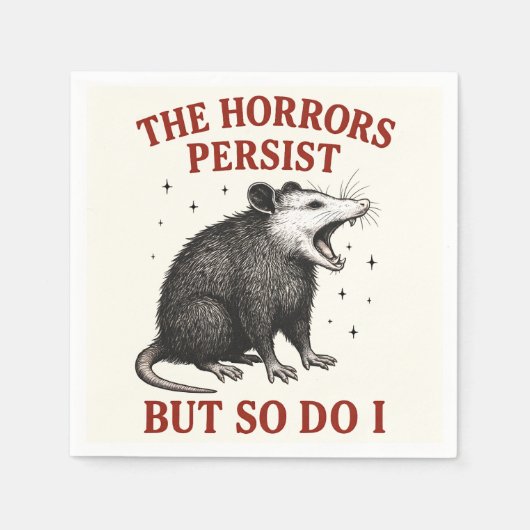 Die Horror bestehen fort, aber ich auch Serviette (Vorderseite)