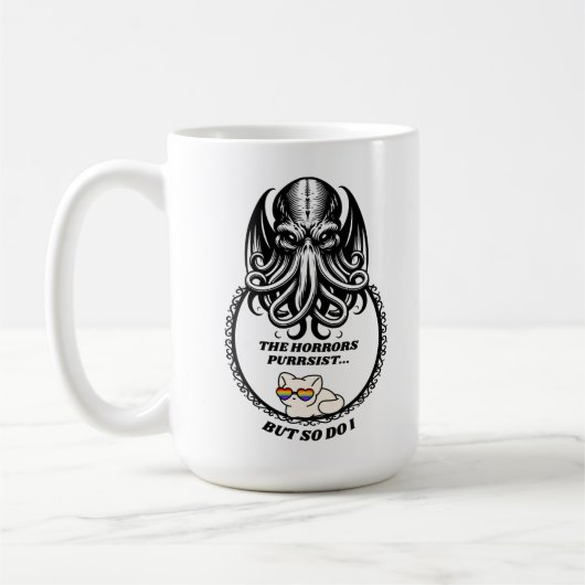 Die Horror bleiben Kaffeetasse (Links)