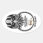 Die Horror bleiben Ovaler Aufkleber (Vorderseite)