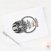 Die Horror bleiben Ovaler Aufkleber (Umschlag)