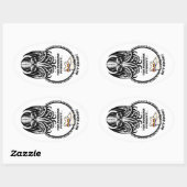 Die Horror bleiben Ovaler Aufkleber (Blatt)