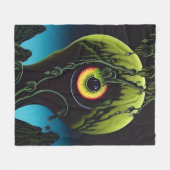 Die Horror-Pflanze mit dem Eyeball Fleecedecke (Vorderseite (Horizontal))