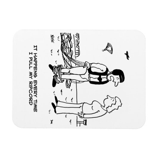Die Hosen des Parachutisten fallen ab. Magnet (Horizontal)
