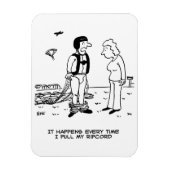 Die Hosen des Parachutisten fallen ab. Magnet (Vertikal)