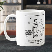 Die Hosen des Parachutisten fallen ab. Skydiver Kaffeetasse