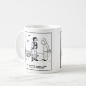 Die Hosen des Parachutisten fallen ab. Skydiver Kaffeetasse (Vorderseite Links)