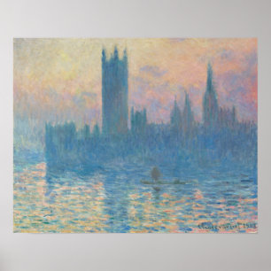 Die Houses of Parliament, Sonnenuntergang (1903) Poster