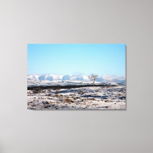 Die Howgill Fells Winter England Holiday Card Leinwanddruck (Vorderseite)