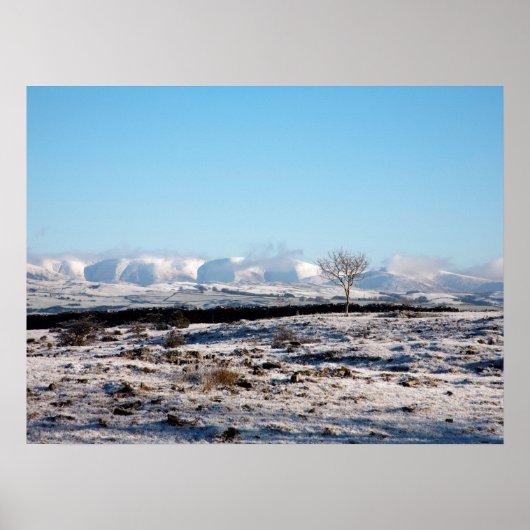 Die Howgill Fells Winter England Holiday Card Poster (Vorne)