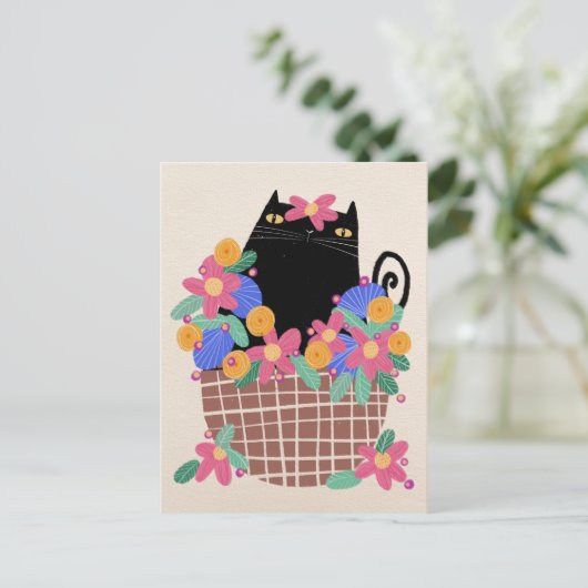 Die Hübsche Blume Postkarte (Stehend Vorderseite)