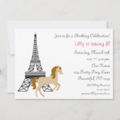 Die Hübsche Einladung von Ponies Paris Horse zum G (Rückseite)