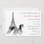 Die Hübsche Einladung von Ponies Paris Horse zum G (Rückseite)