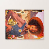 Die hübsche Frau in der blühenden Wüste Erwachsene Puzzle (Horizontal)