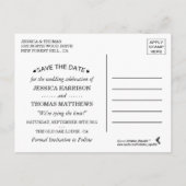 Die Hübsche Hochzeitskollektion der Peony Floral Ankündigungspostkarte (Rückseite)