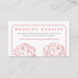 Die Hübsche Hochzeitskollektion der Peony Floral Begleitkarte