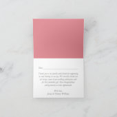 Die Hübsche Hochzeitskollektion der Peony Floral Dankeskarte (Innenseite)