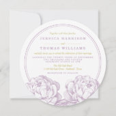 Die Hübsche Hochzeitskollektion der Peony Floral Einladung (Vorderseite)