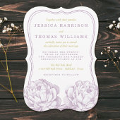 Die Hübsche Hochzeitskollektion der Peony Floral Einladung