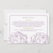 Die Hübsche Hochzeitskollektion der Peony Floral Einladung (Rückseite)