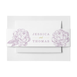 Die Hübsche Hochzeitskollektion der Peony Floral Einladungsbanderole