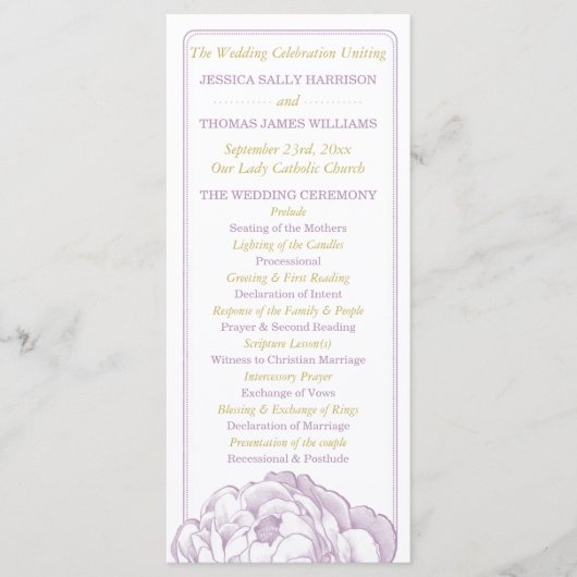 Die Hübsche Hochzeitskollektion der Peony Floral Programm (Vorderseite)