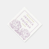 Die Hübsche Hochzeitskollektion der Peony Floral Serviette (Ecke)